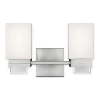Feiss Maddison 2-Light Vanity Light in Satin Nickel - Bed Bath & Beyond
